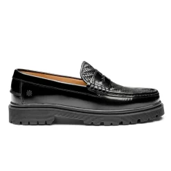 Playboy Footwear Richmond Loafers, , 45 Black Polido/Black