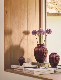 New Knabstrup Riflet Vase, Berry