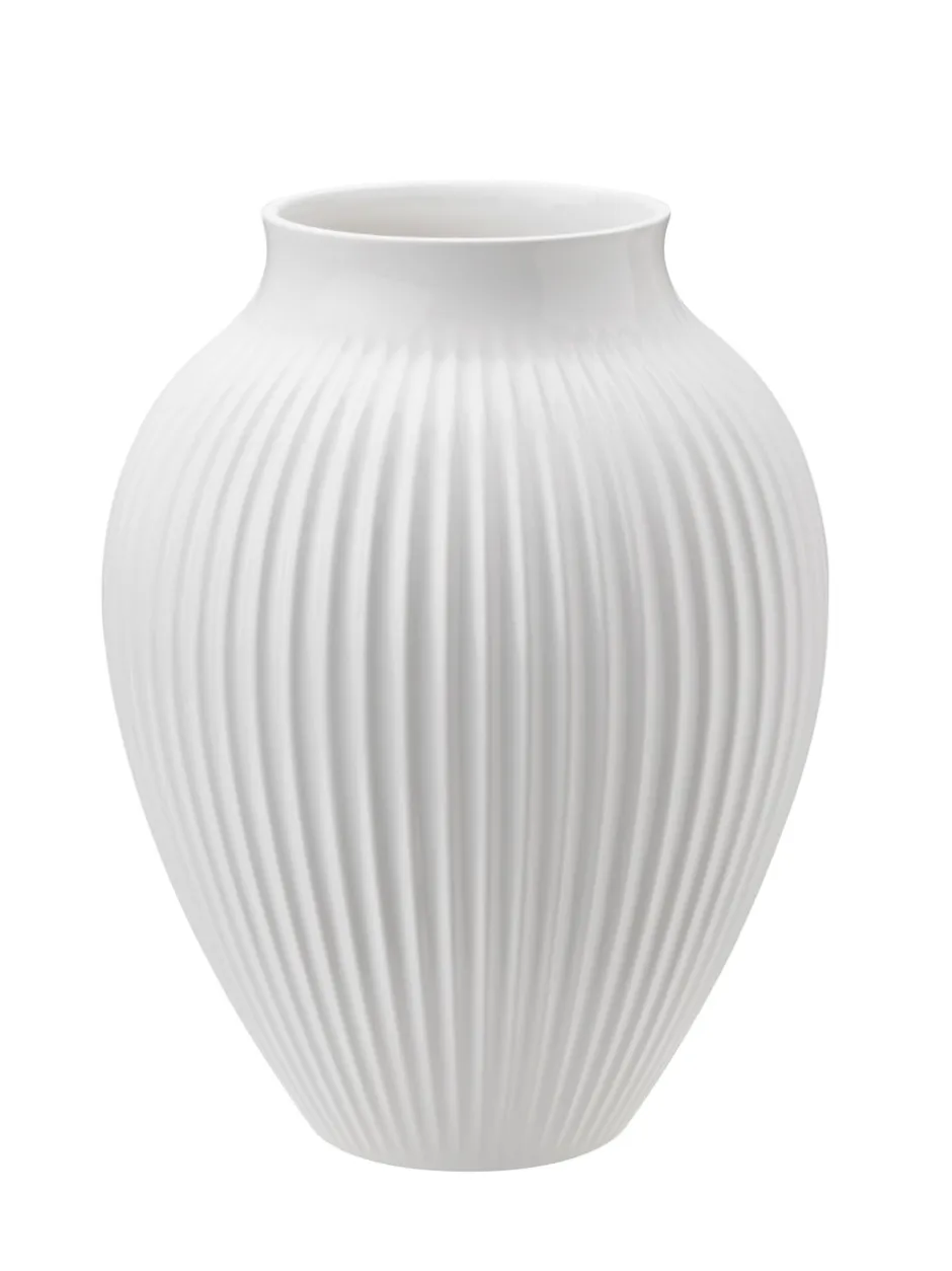 Knabstrup Riflet Vase, , H20 cm* Vaser & Urtepotteskjulere|Stue