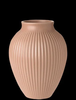 Outlet Knabstrup Riflet Vase, Mat Dusty Rose