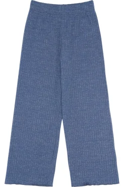 Hot THE NEW Rina Wide Glitter Rib Bukser, , 146-152 cm Navy Blazer