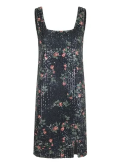 Clearance Neo Noir Ririn Flower Sequins Kjole, , 36 Black