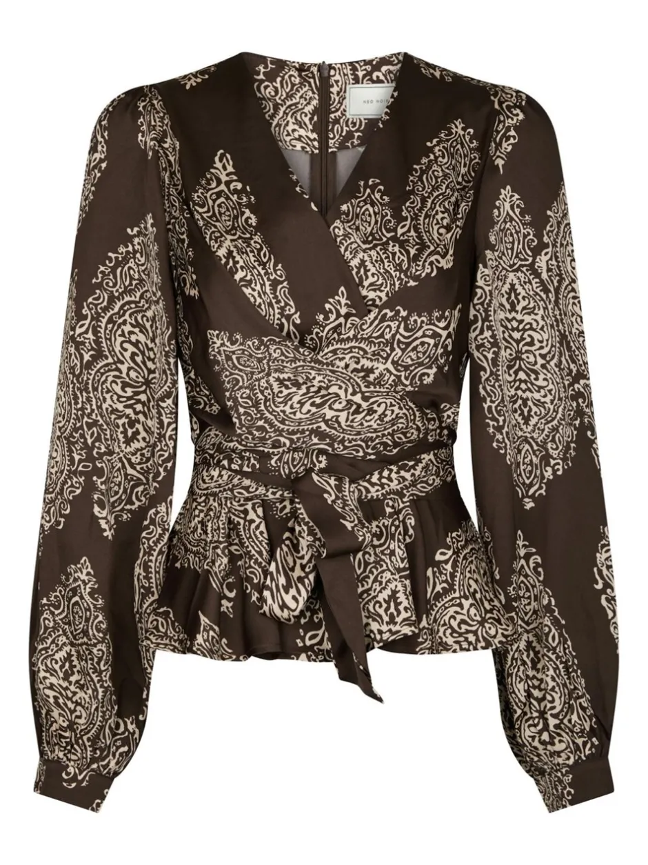 Neo Noir Rista Paisley Drop Bluse, , 36*Dame Bluser & Skjorter