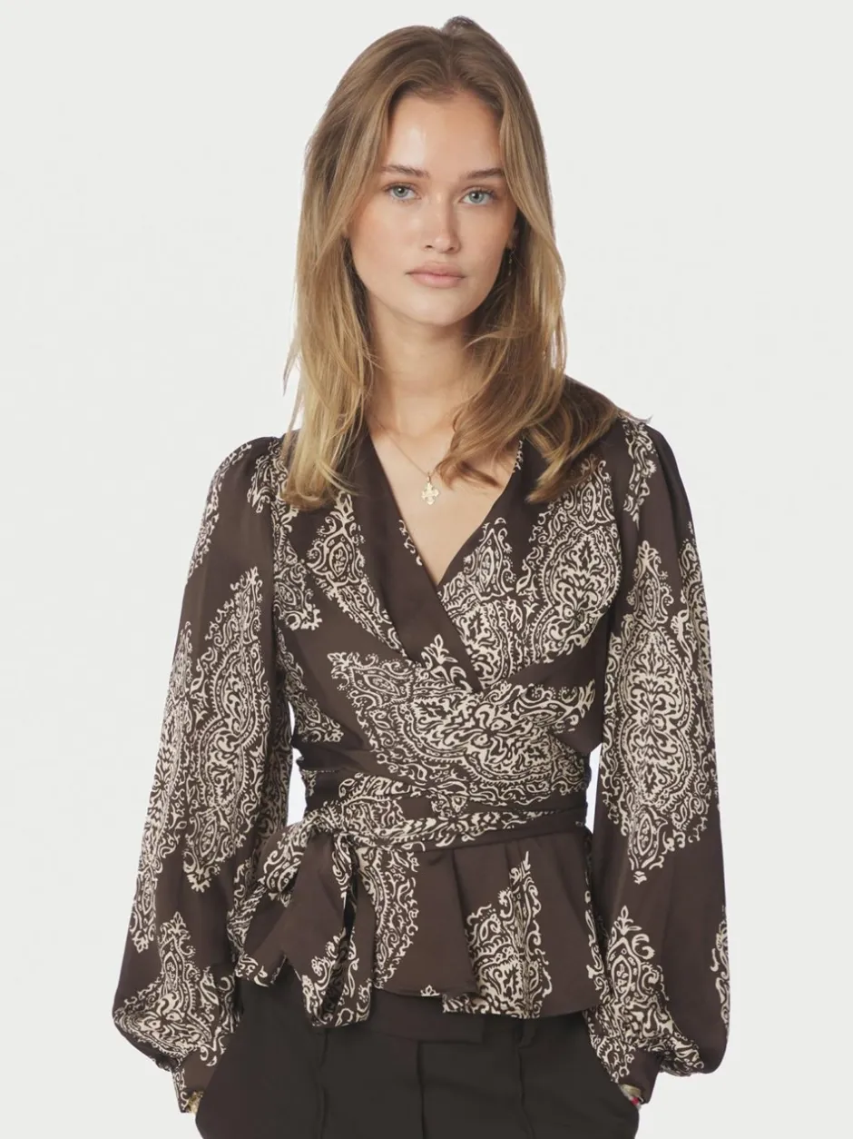 Neo Noir Rista Paisley Drop Bluse, , 36*Dame Bluser & Skjorter