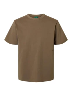 Annarr Ro O-Neck Emb T-shirt, , L Bungee Cord