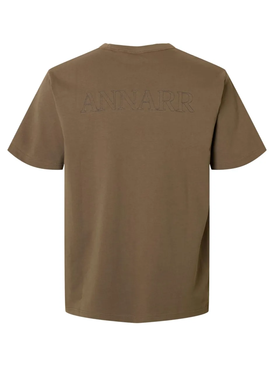 Annarr Ro O-Neck Emb T-shirt, , L Bungee Cord
