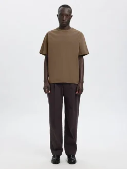 Annarr Ro O-Neck Emb T-shirt, , L Bungee Cord