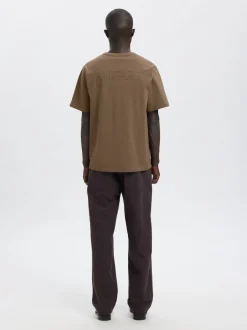 Annarr Ro O-Neck Emb T-shirt, , L Bungee Cord