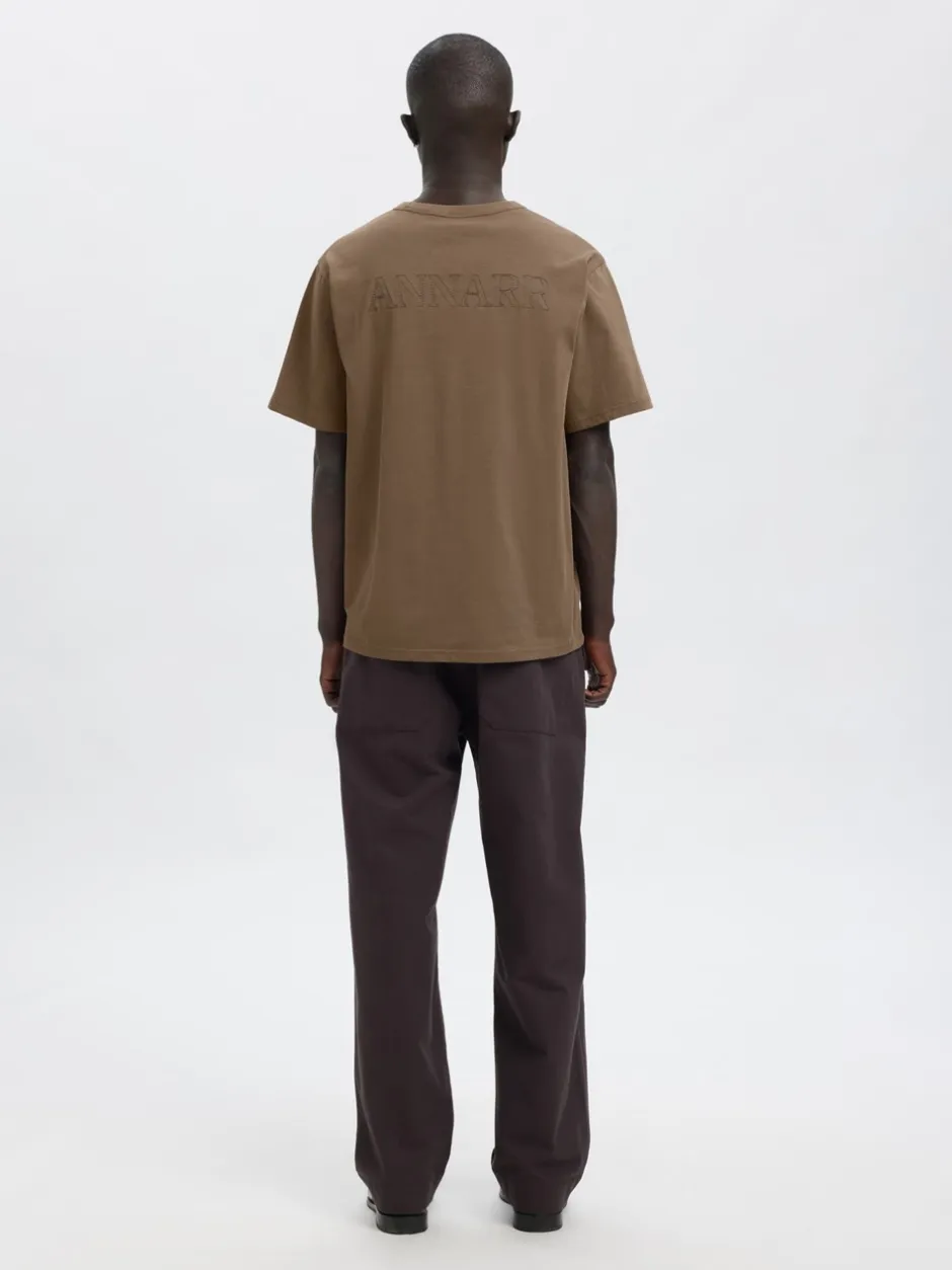 Annarr Ro O-Neck Emb T-shirt, , L Bungee Cord