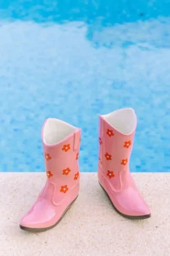Clearance Doiy Rodeo Cowboy Boot Vase, Lyserød