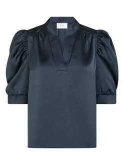 Outlet Neo Noir Roella Heavy Sateen Bluse, , 38 Midnight Blue