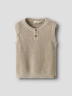New Lil' Atelier Rokko vest, , 92 cm Oxford Tan