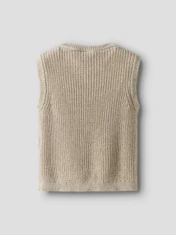 New Lil' Atelier Rokko vest, , 92 cm Oxford Tan