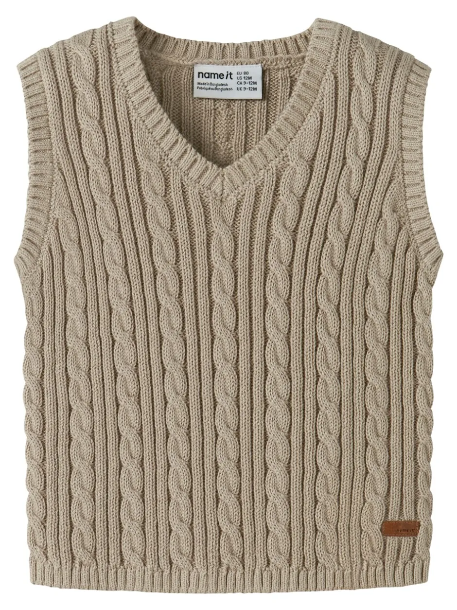 Name It Roman Strikvest, , 68 cm*Børn Strik & Sweatshirts