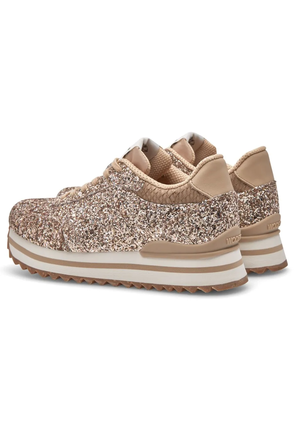 Hot Woden Ronja Plateau Glitter Sneakers, , 38 Multi