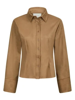 Online Neo Noir Rosa Faux Suede Skjorte, , 36 Cognac