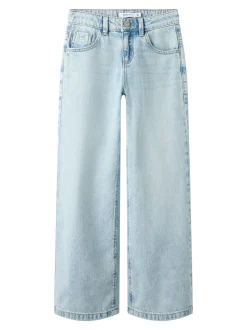 Clearance Name It Rose Wide Jeans, , 152 cm Light Blue Denim