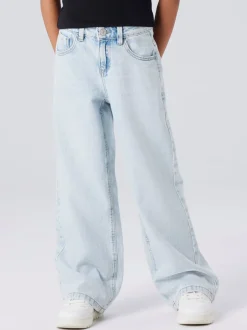 Clearance Name It Rose Wide Jeans, , 152 cm Light Blue Denim