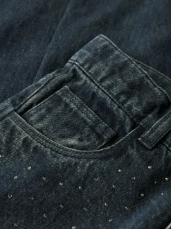 New Name It Rose Wide Rhine Jeans, , 140 cm Dark Midnight Denim
