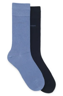 Boss Black RS Bamboo 2-pak Strømper, , 43-46 Open Blue