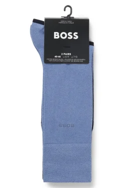Boss Black RS Bamboo 2-pak Strømper, , 43-46 Open Blue