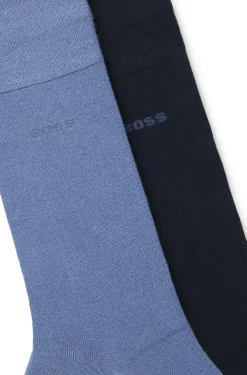 Boss Black RS Bamboo 2-pak Strømper, , 43-46 Open Blue