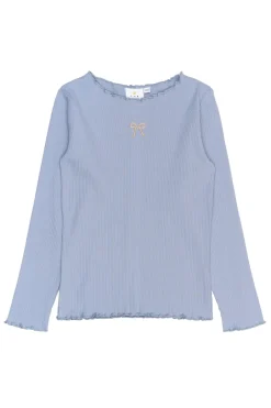 THE NEW Rya Langærmet Rib Bluse, , 134-140 cm*Børn Bluser