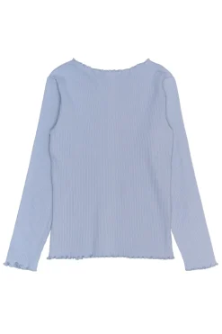 THE NEW Rya Langærmet Rib Bluse, , 134-140 cm*Børn Bluser