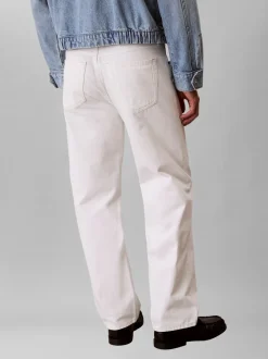 New Calvin Klein Jeans 90s Straigth Jeans, , W36/L32 Chalk White