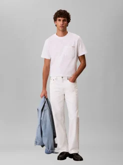 New Calvin Klein Jeans 90s Straigth Jeans, , W36/L32 Chalk White