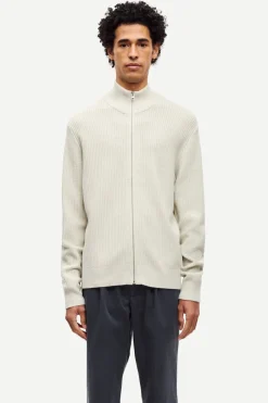 Discount Samsøe Samsøe Sadem Zip Cardigan, , L Silver Birch