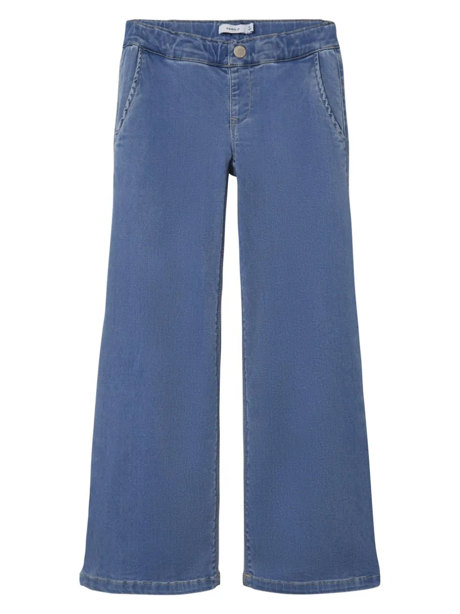 Name It Salli Wide Jeans, , 116 cm Light Blue Denim