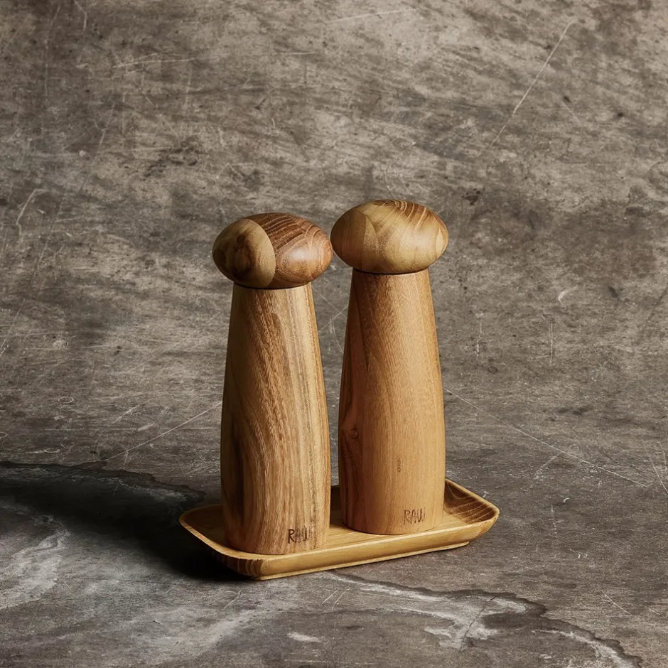 Hot RAW Salt- & Peberkværnsæt, Teak