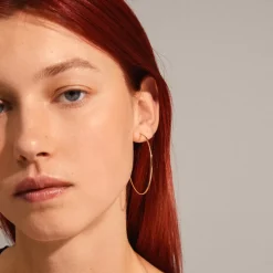 Pilgrim Sanne Store Hoops, Guld