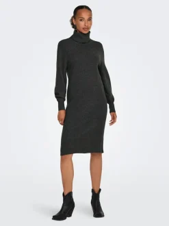 Hot ONLY Sasha Strikkjole, , XS Dark Grey Melange