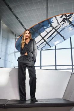 Hype The Detail Satin Pyjamassæt, , L*Dame Loungewear