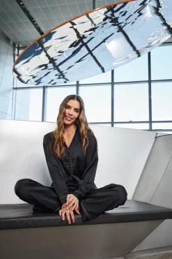 Hype The Detail Satin Pyjamassæt, , L*Dame Loungewear