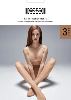 Wolford Satin Touch 20 3-pak Strømpebukser, , S*Dame Strømper