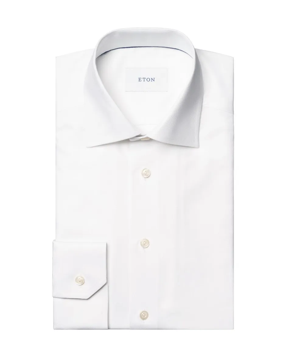 Eton Semi-Solid Twill Slim Skjorte, , 42* Skjorter