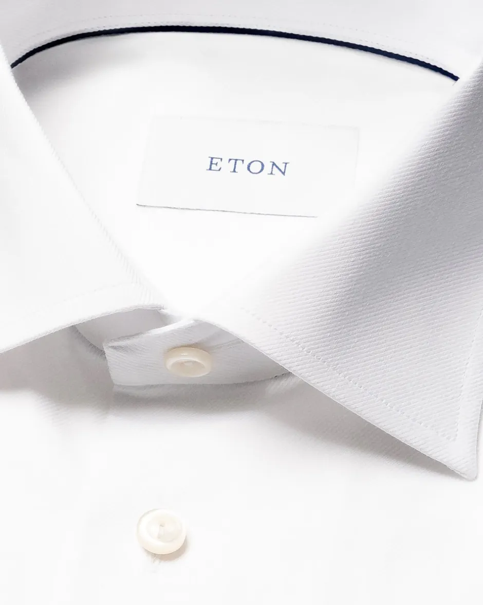 Eton Semi-Solid Twill Slim Skjorte, , 42* Skjorter