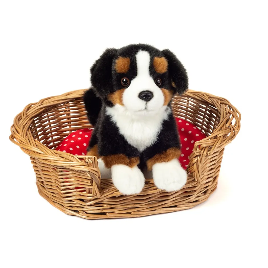 Sale Teddy Hermann Siddende Berner Sennen, Sort/Brun