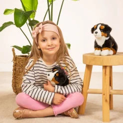 Sale Teddy Hermann Siddende Berner Sennen, Sort/Brun