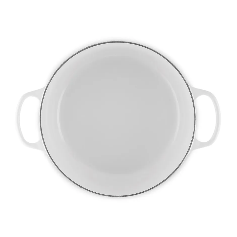 Clearance Le Creuset Signature Rund Støbejernsgryde, , 6,7 L White