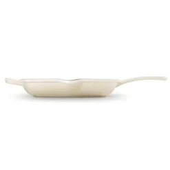 New Le Creuset Signature Støbejerns Kvadratisk Grillpande, , 26x26 cm Meringue