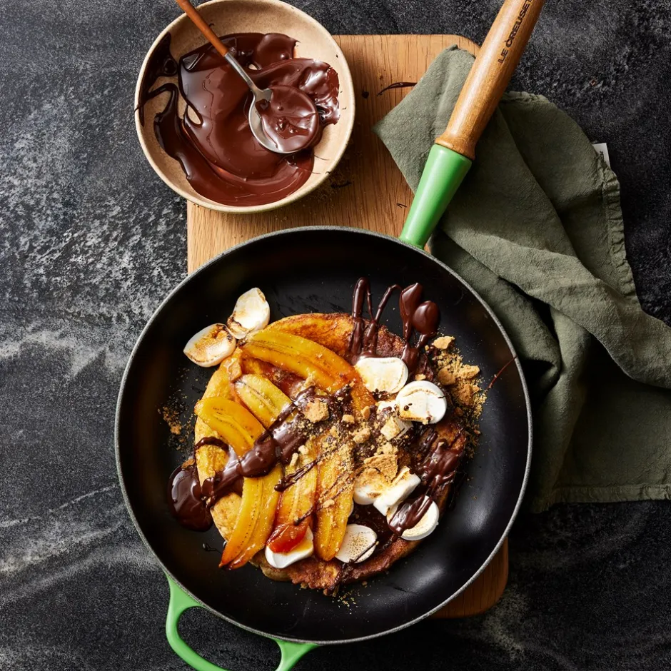 Le Creuset Signature Støbejerns Stegepande Med Træhåndtag, , Ø28 cm* Gryder & Pander