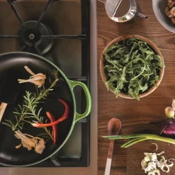 Le Creuset Signature Støbejerns Stegepande Med Træhåndtag, , Ø28 cm* Gryder & Pander