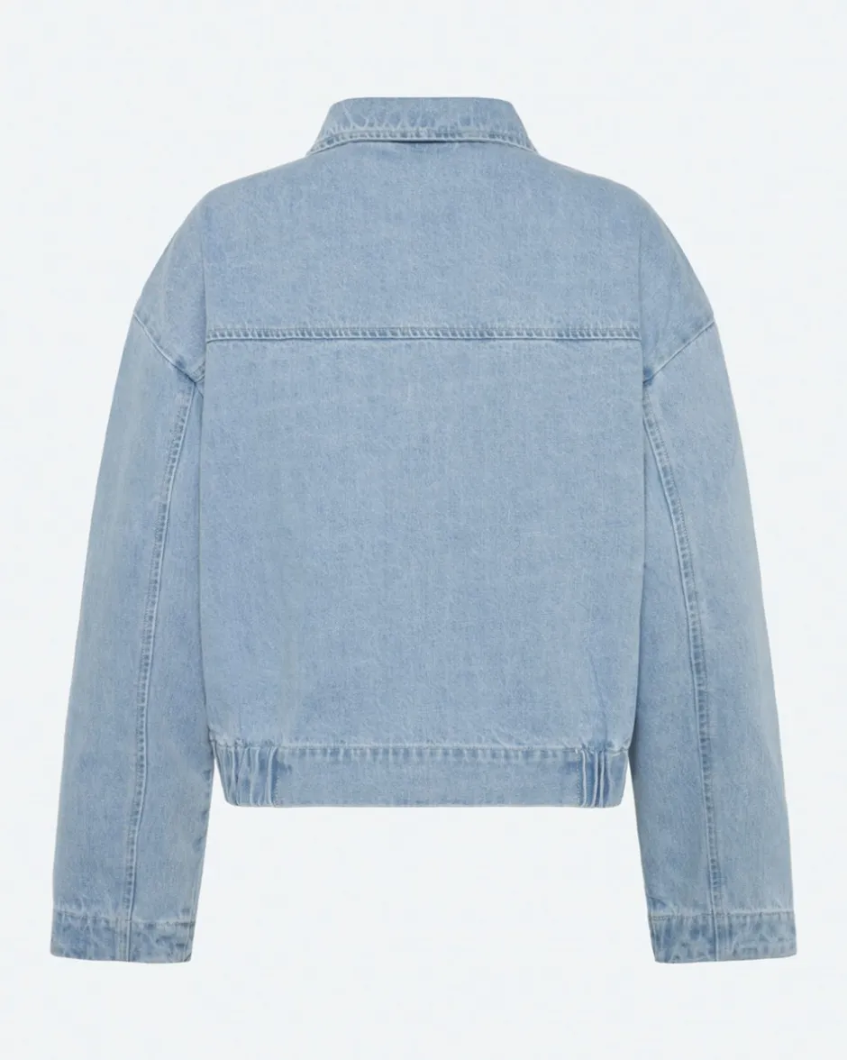 Outlet Moves Sikorie Denimjakke, , 40 Light Blue