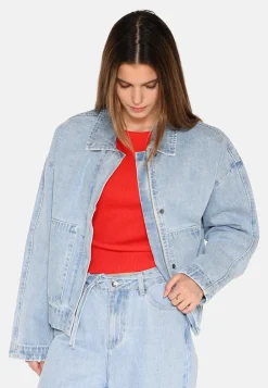 Outlet Moves Sikorie Denimjakke, , 40 Light Blue