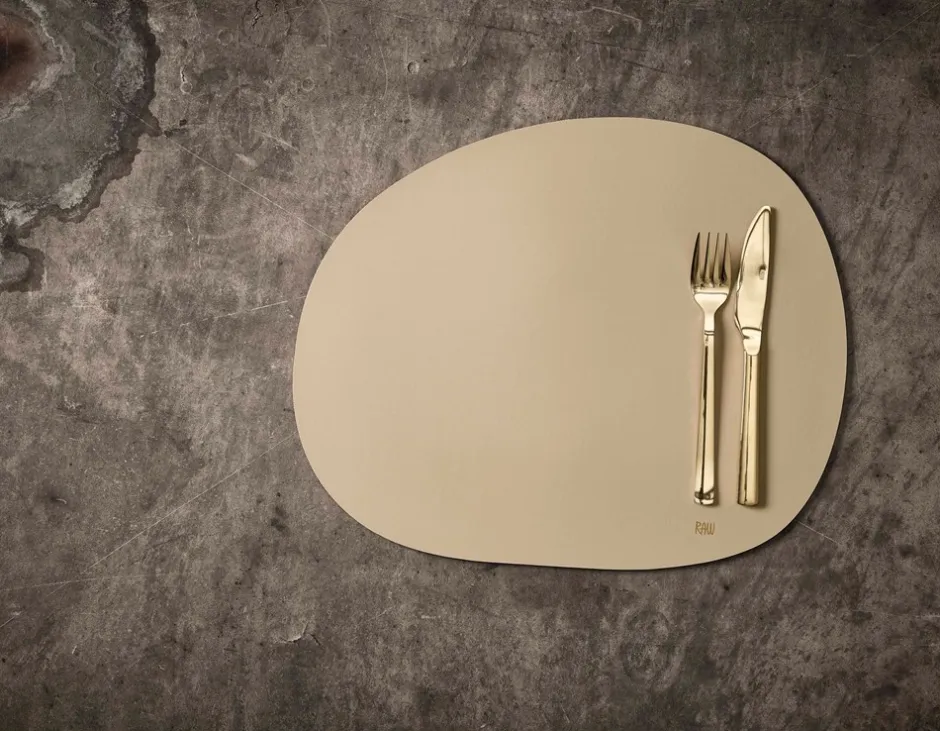 Outlet RAW Silikone Dækkeserviet, , 33,5x41 cm Beige