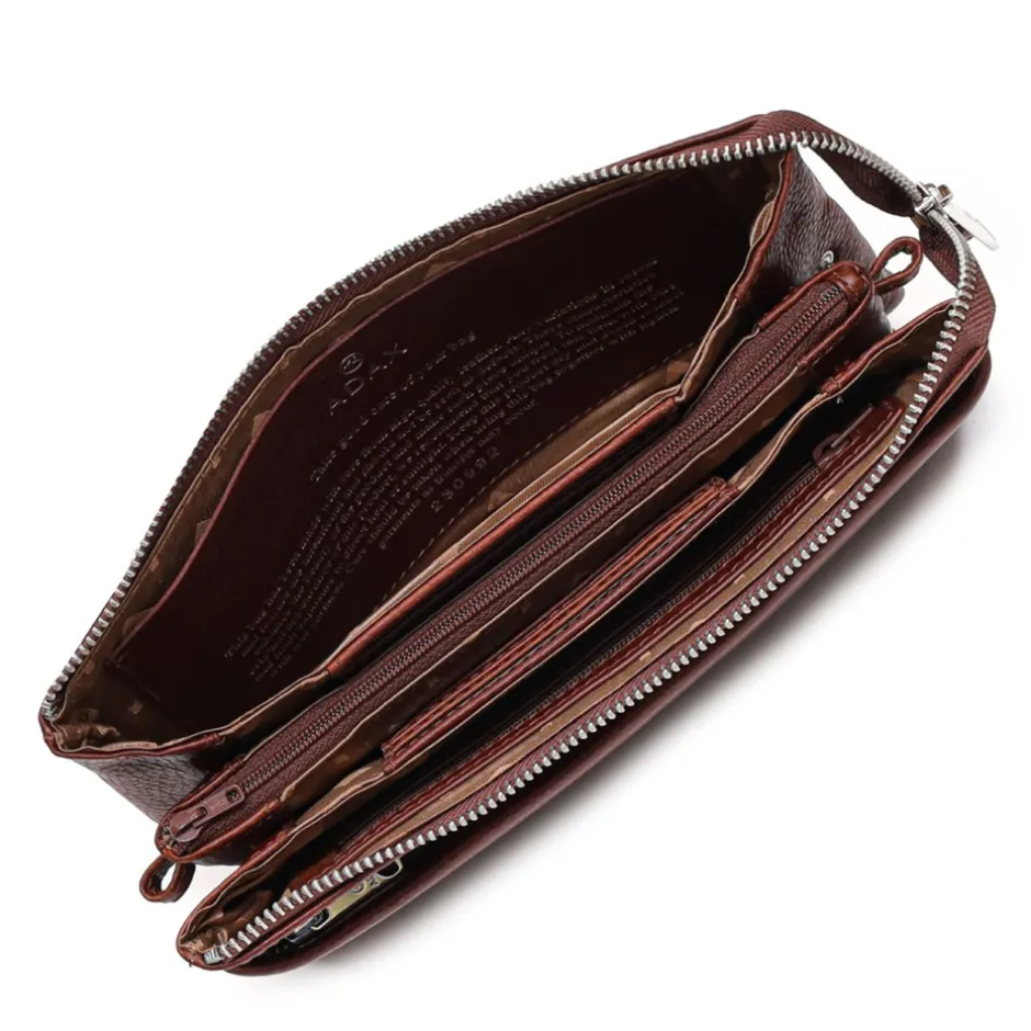 New Adax Silja Clutch, Walnut